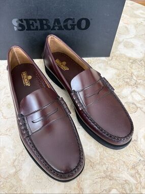 Sebago Dan Polaris Penny Loafers – Men’s 11.5– Brown Burgundy – NEW IN BOX